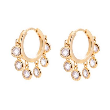 Argollas de Plata Italiana con Colgantes